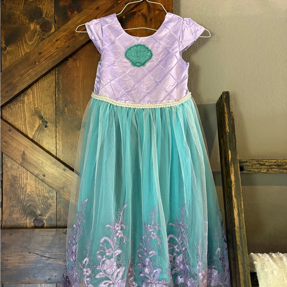 Purple and Teal Dress Little Mermaid Inspired